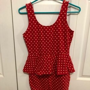 Forever 21 - red Polka dot dress